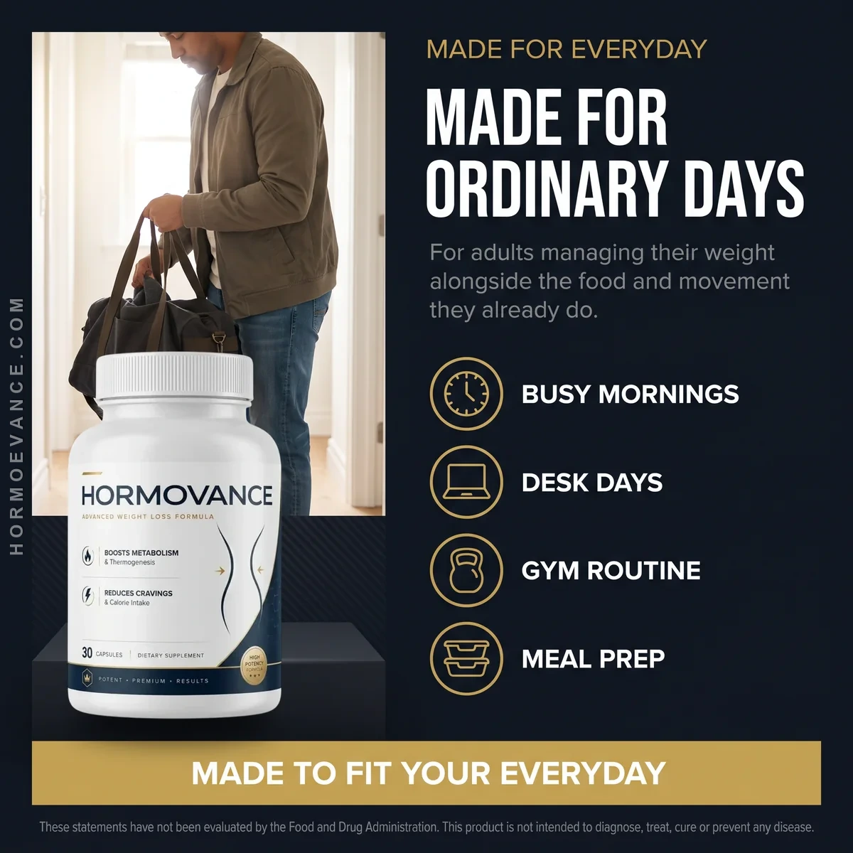Hormovance made for ordinary days: busy mornings, desk days, gym routine and meal prep